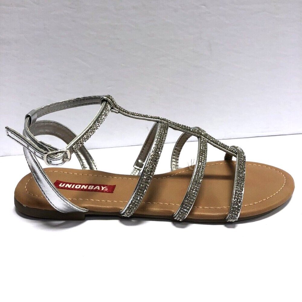 UnionBay Women’s Peggy Slingback Sandals Silver Size 8.5 M